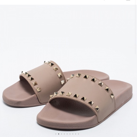 Valentino Shoes - Valentino Rockstud Slide Sandals Size 7.5 (38) lavender